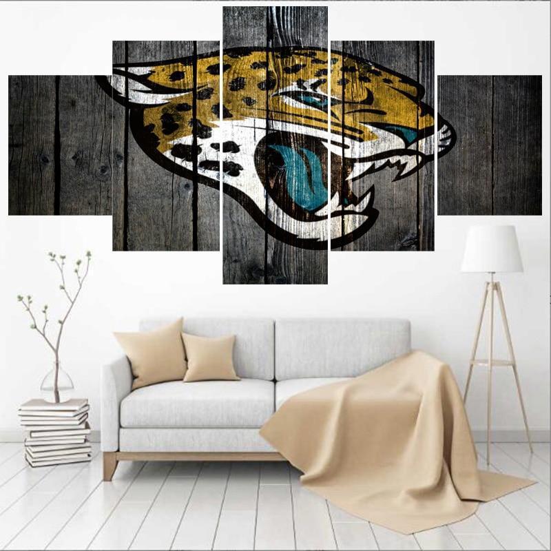 Jacksonville Jaguars Logo  Football Canvas Wall Art