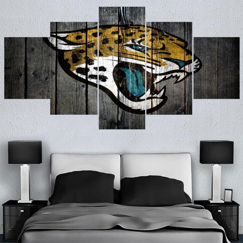 Jacksonville Jaguars Logo  Football Canvas Wall Art