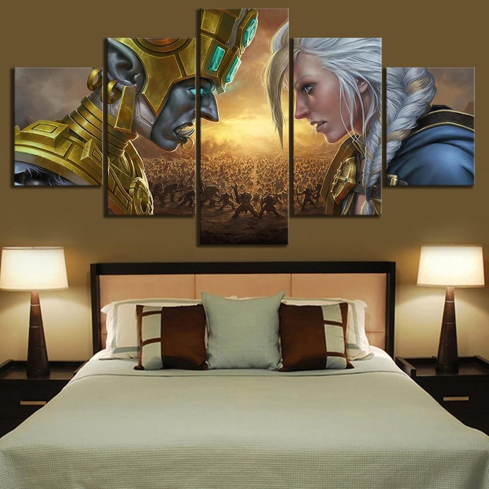 Jaina vs Talanji - Battle for Azeroth World of Warcraft Gaming Canvas Wall Art