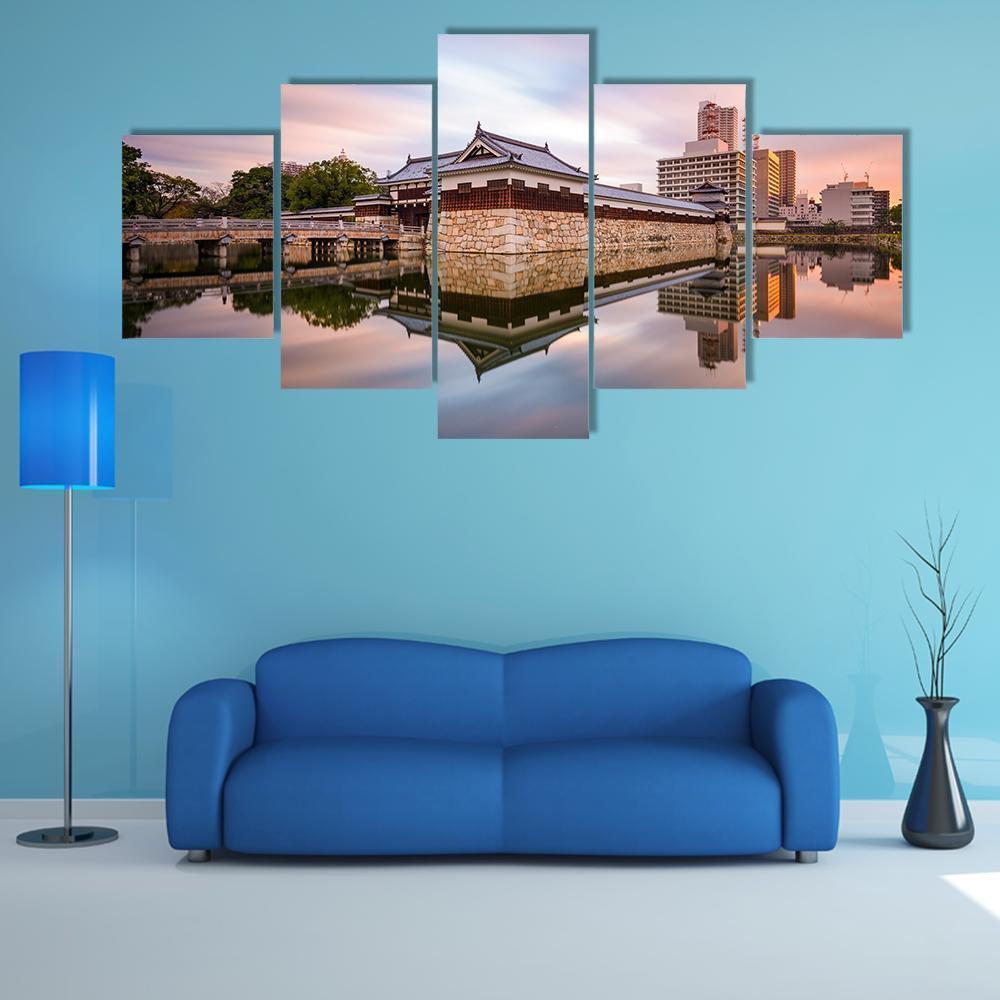 Japan At The Castle Moat Nature Canvas Wall Art