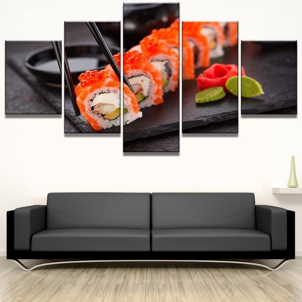 Japan Delicious Sushi Kitchen Canvas Wall Art