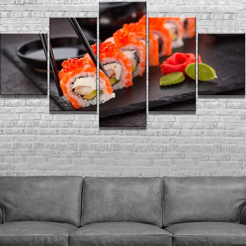 Japan Delicious Sushi Kitchen Canvas Wall Art