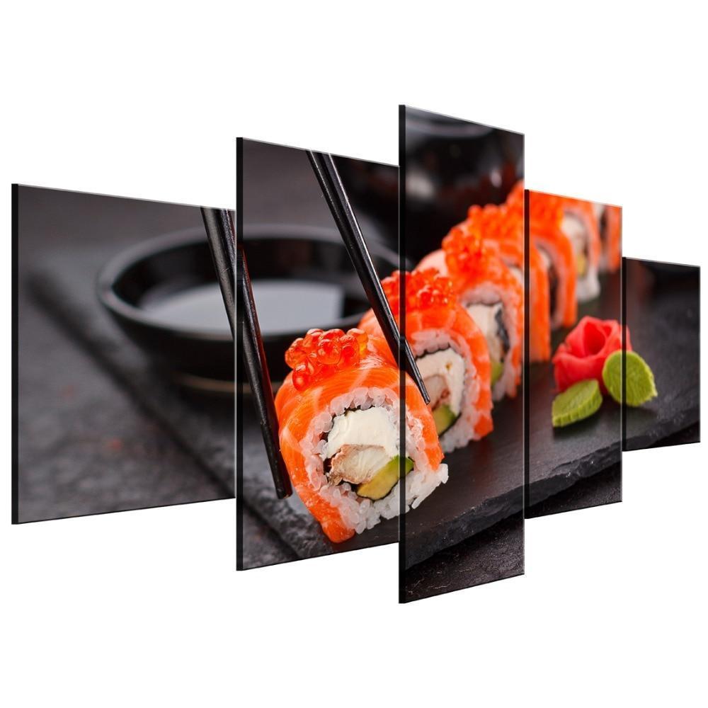 Japan Delicious Sushi Kitchen Canvas Wall Art