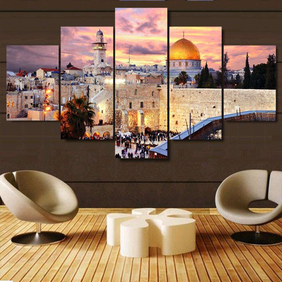 Jerusalem Building Landscape Nature Canvas Wall Art