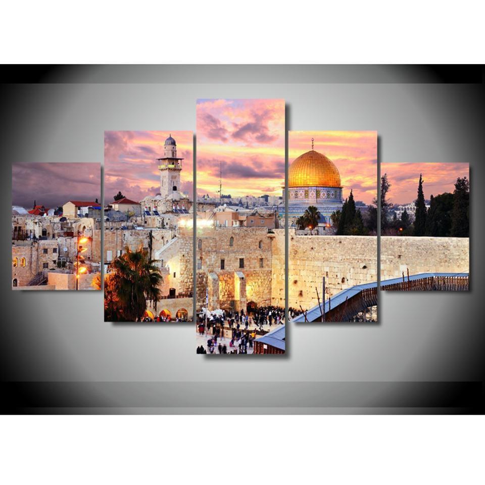 Jerusalem Building Landscape Nature Canvas Wall Art