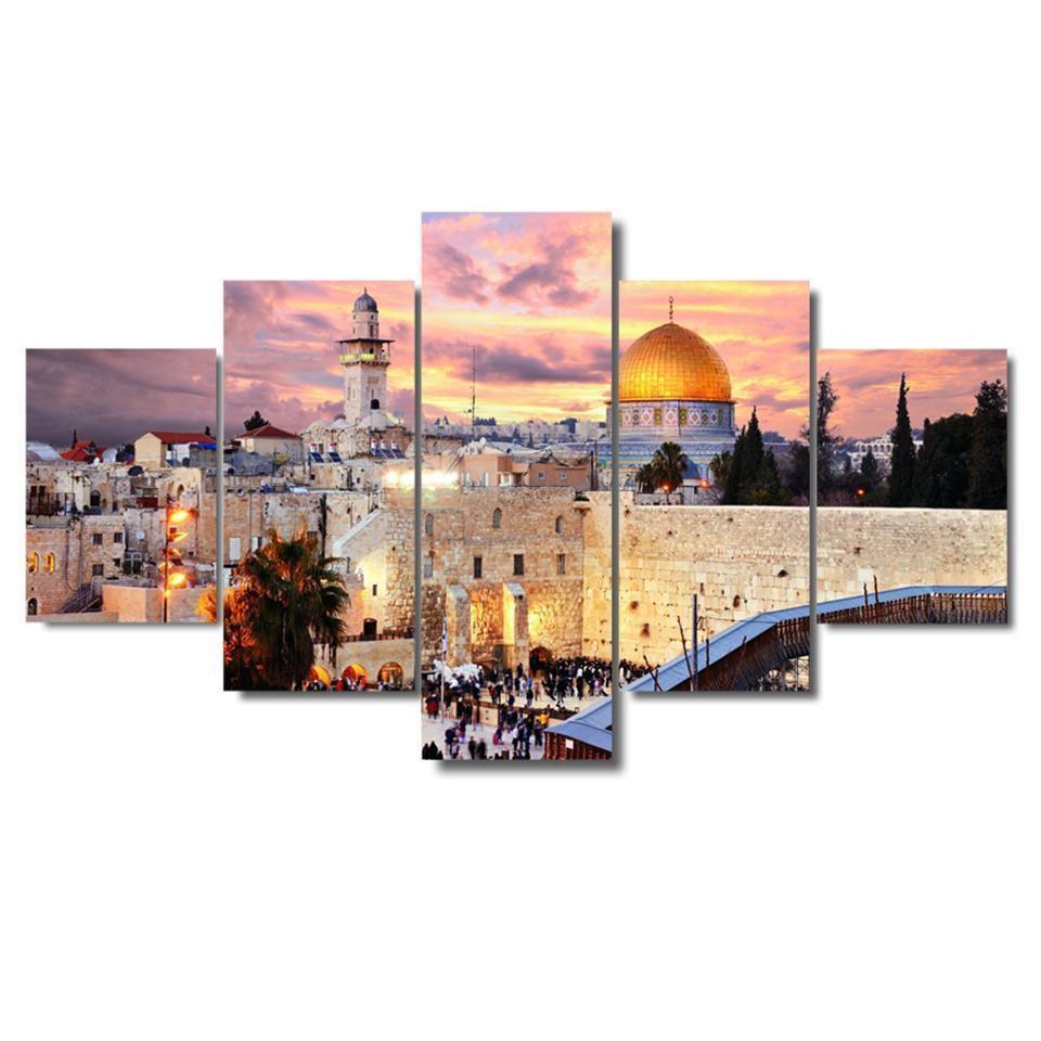 Jerusalem Building Landscape Nature Canvas Wall Art