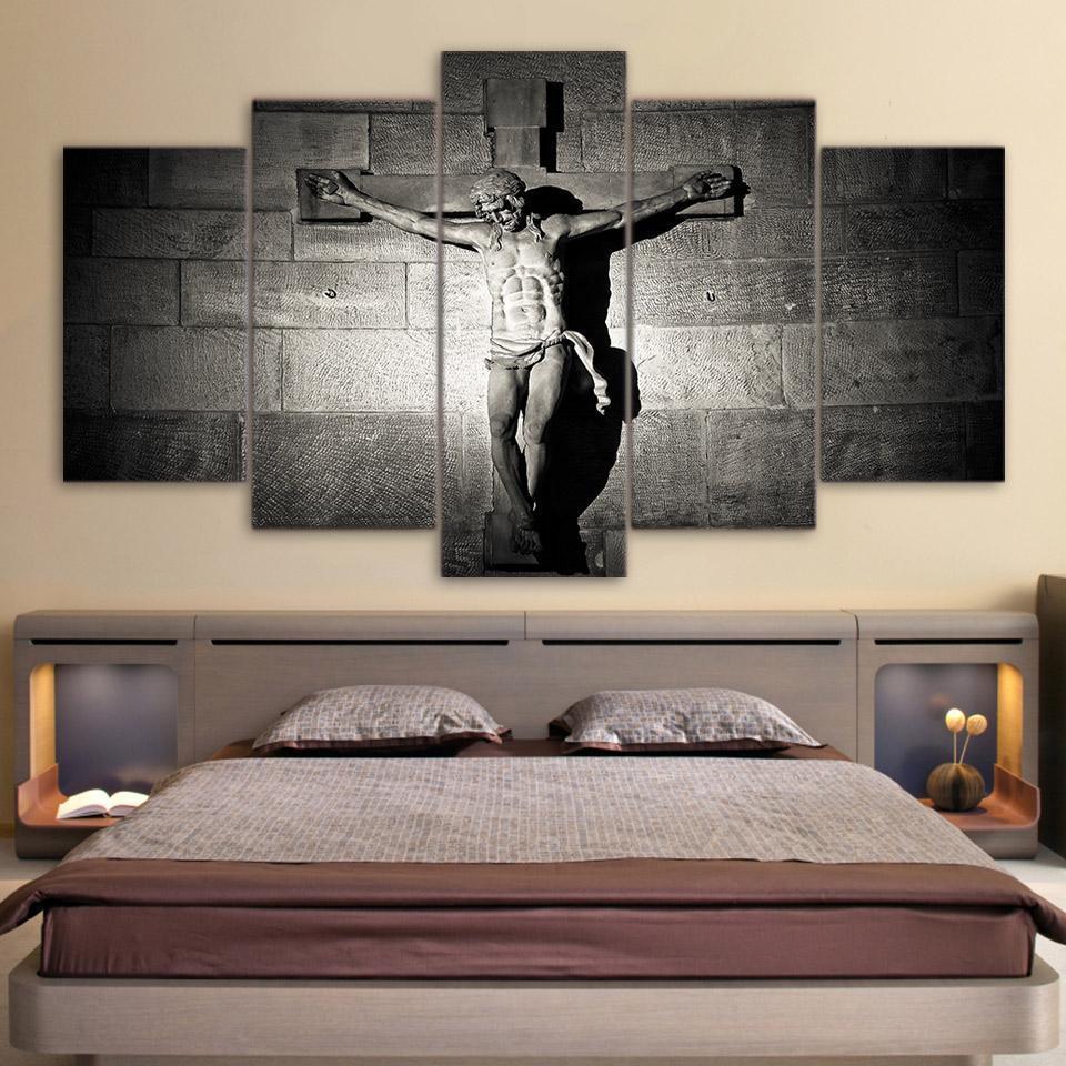 Jesus On Cross Canvas Wall Art