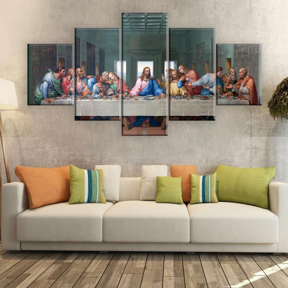 Jesus The Last Supper 5 Canvas Wall Art