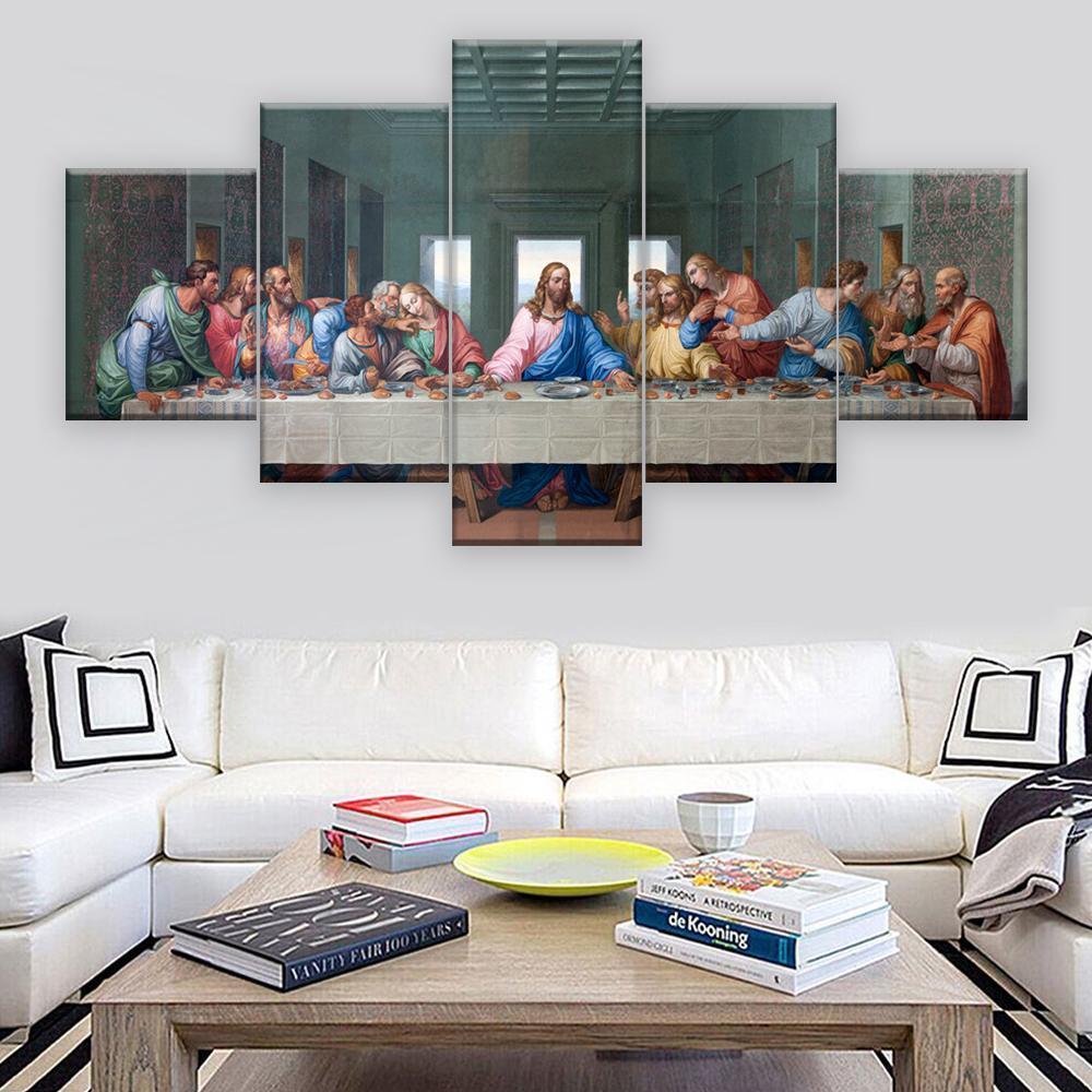 Jesus The Last Supper 5 Canvas Wall Art