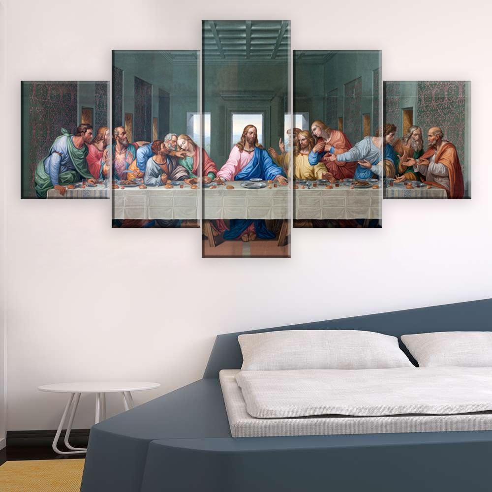 Jesus The Last Supper 5 Canvas Wall Art