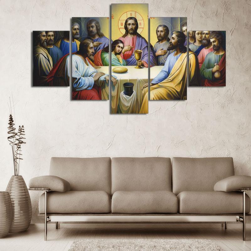 Jesus The Last Supper Religion Canvas Wall Art