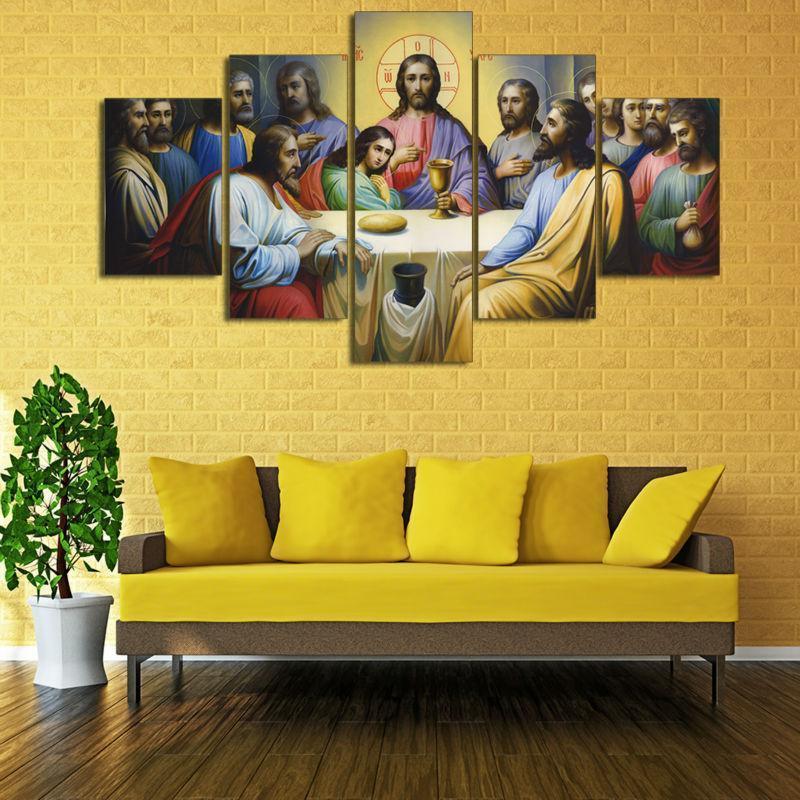Jesus The Last Supper Religion Canvas Wall Art