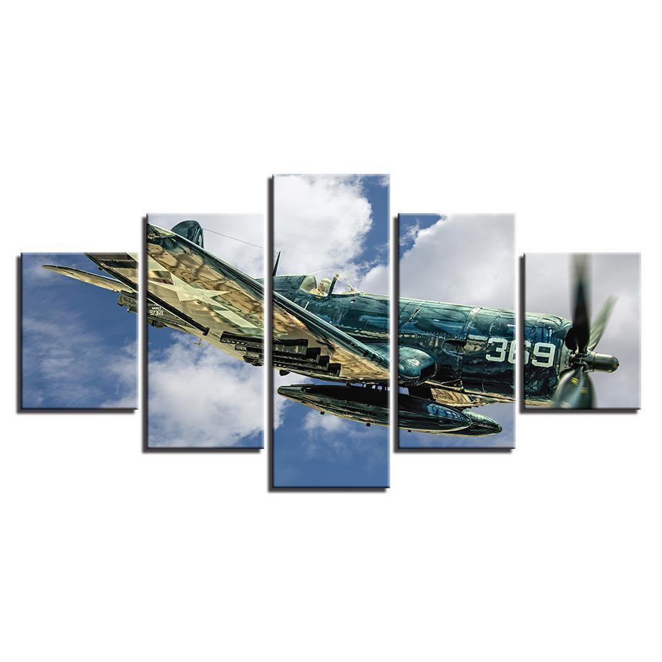 Jet Aircraft Vought F4U-4 Airplane Canvas Wall Art