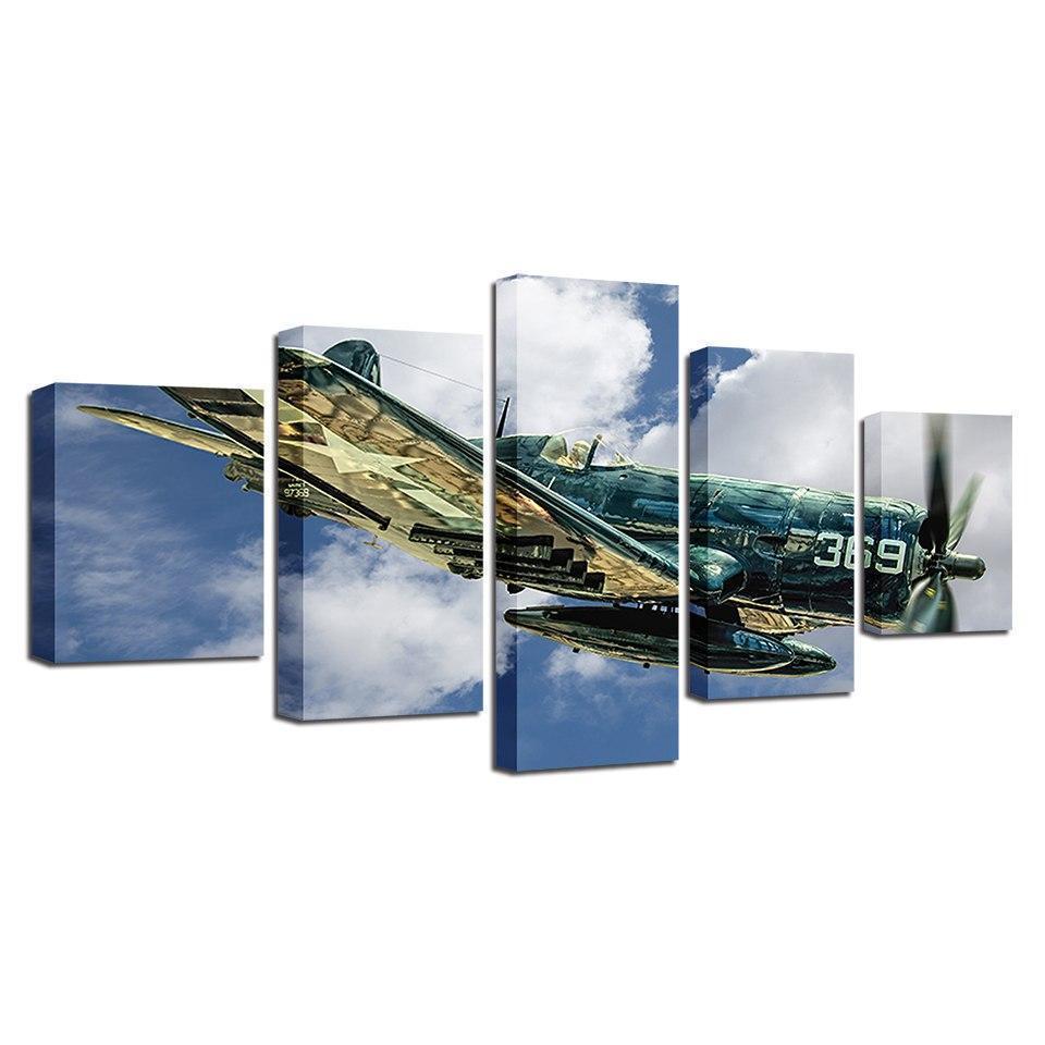 Jet Aircraft Vought F4U-4 Airplane Canvas Wall Art