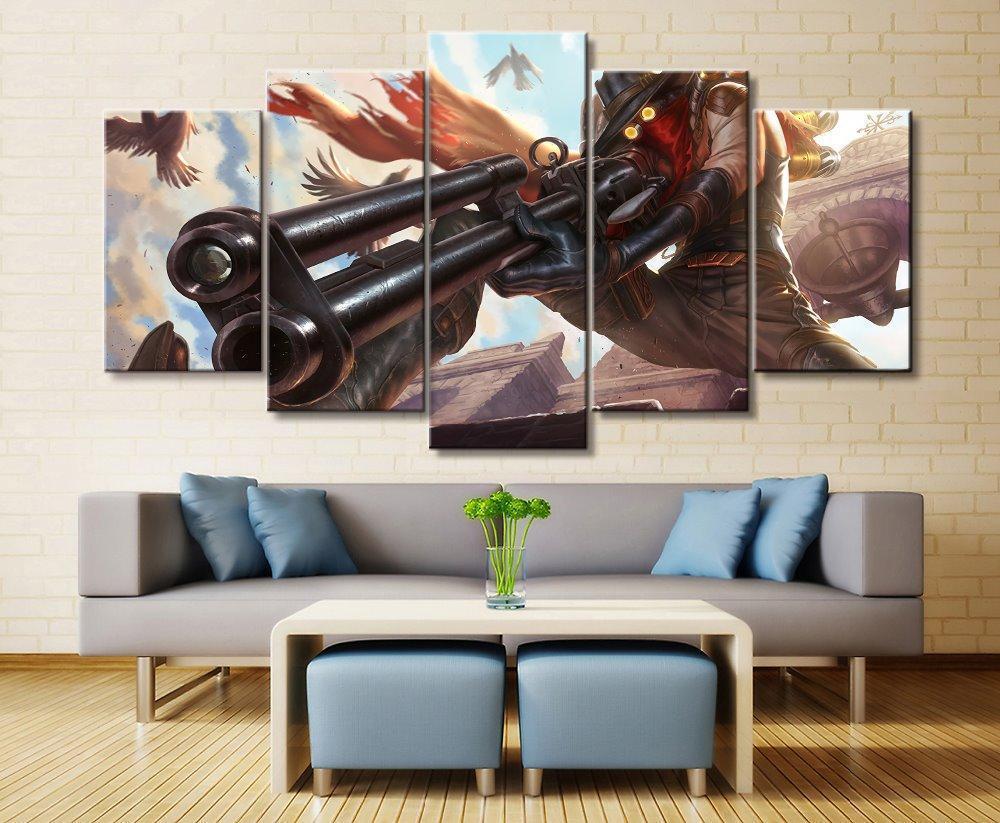 LOL League Of Legends Jhin 5 Game Canvas Wall Art