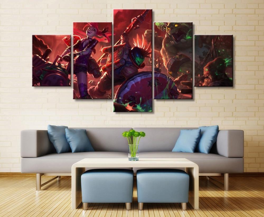 LOL League Of Legends Jinx 3 Gaming Canvas Wall Art