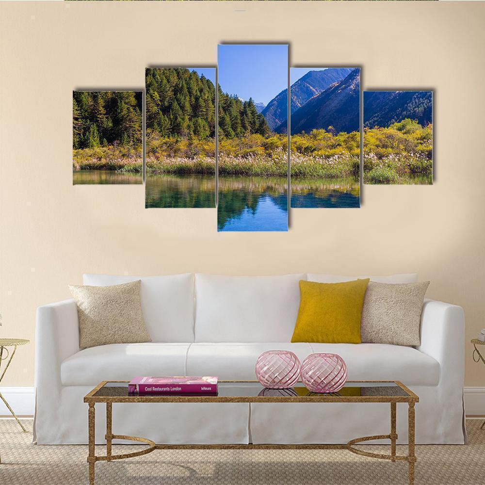 Jiuzhaigou Valley Scenic Nature Canvas Wall Art