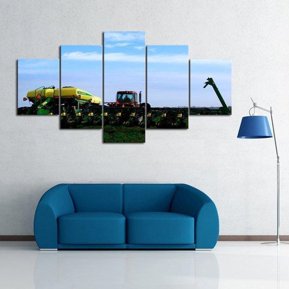 John Deere Farm Nature Canvas Wall Art