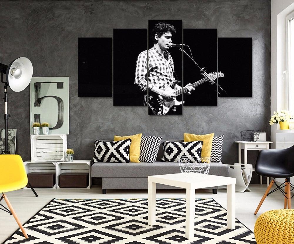 John Mayer Singing And Playing Guitar Celebrity Canvas Wall Art