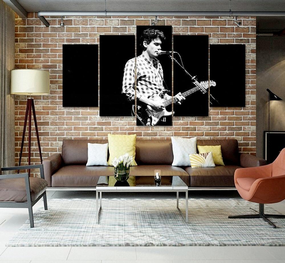 John Mayer Singing And Playing Guitar Celebrity Canvas Wall Art
