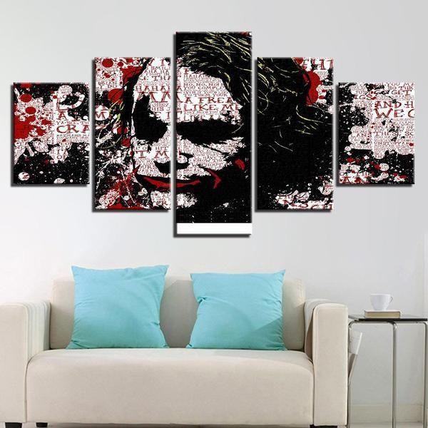 Joker Abstract And DC Canvas Wall Art