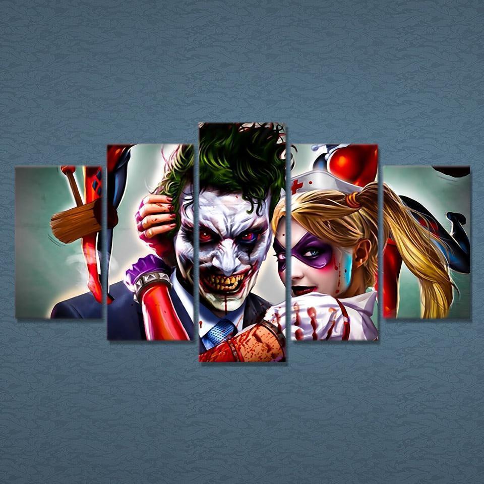 Joker Harley Quinn Canvas Wall Art