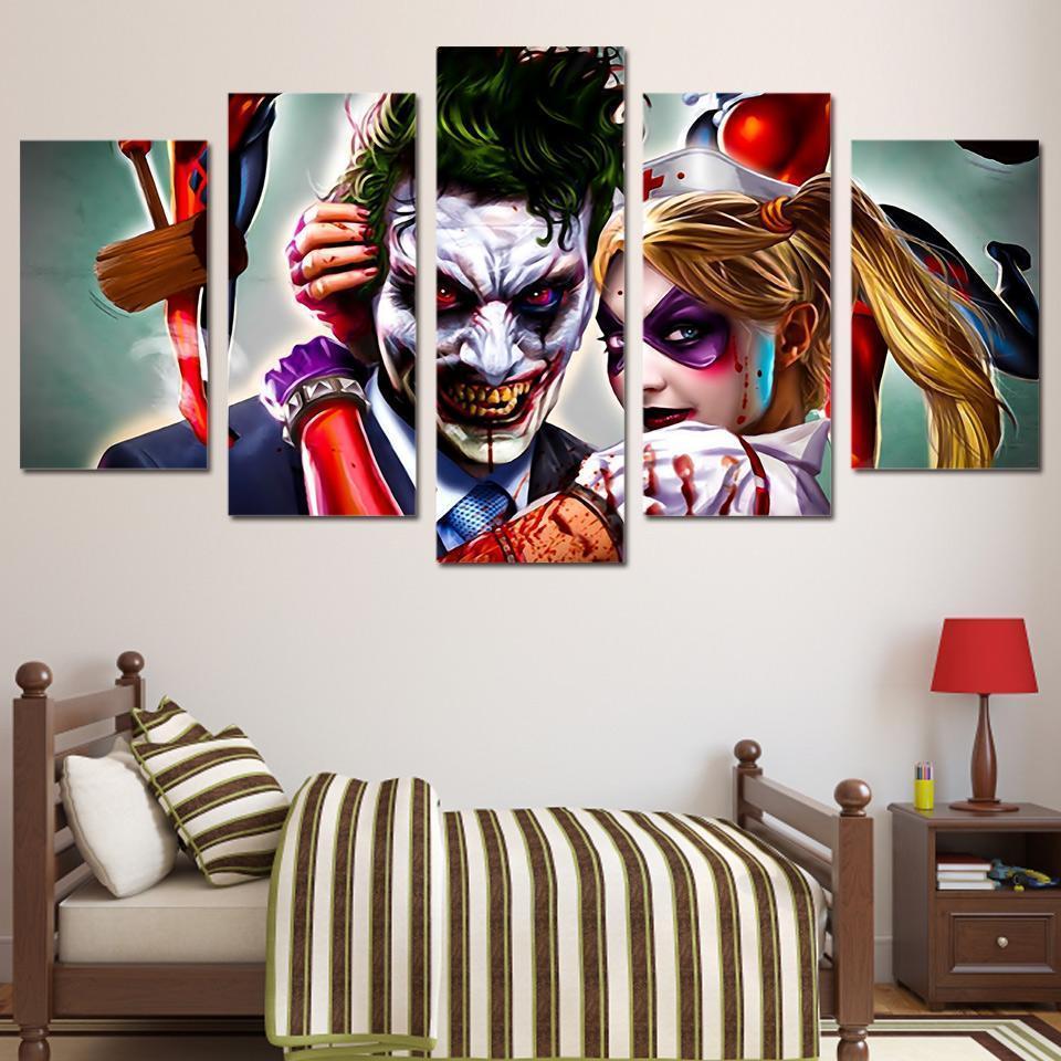 Joker Harley Quinn Canvas Wall Art