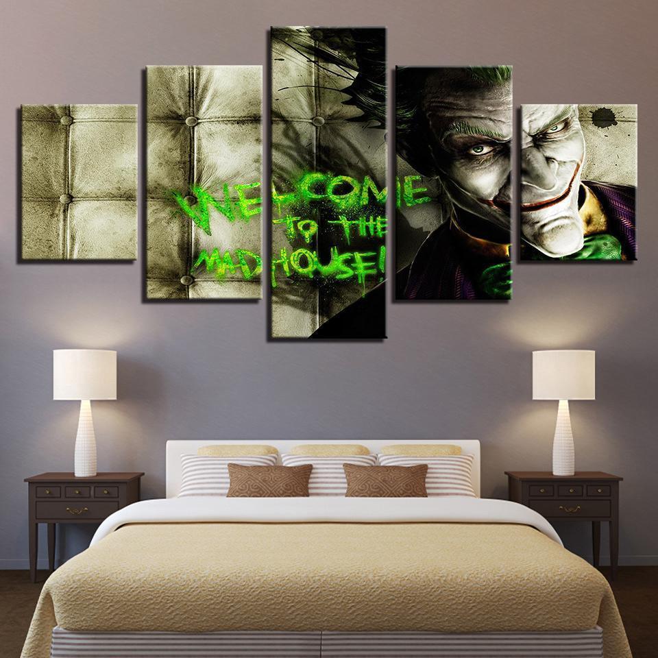 Joker Welcome To The Mad House DC Canvas Wall Art