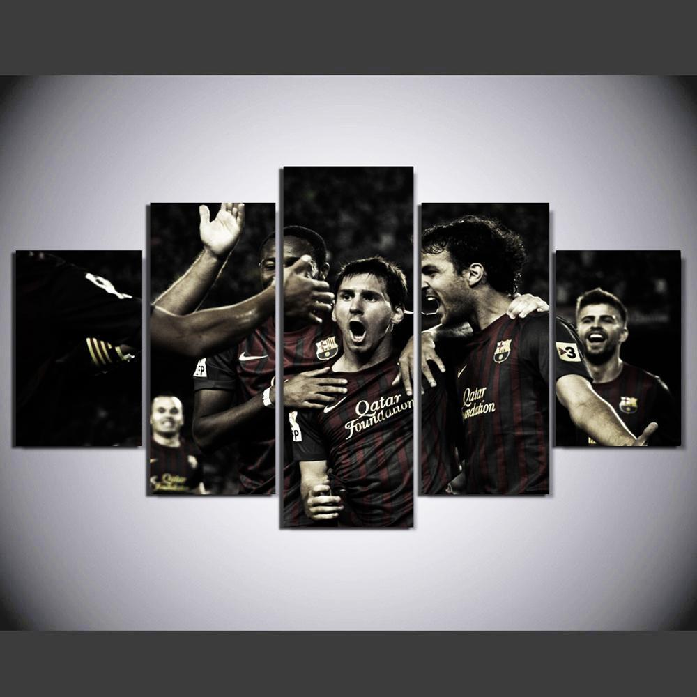 Joy Of Victory's Messi  Celebrity Canvas Wall Art