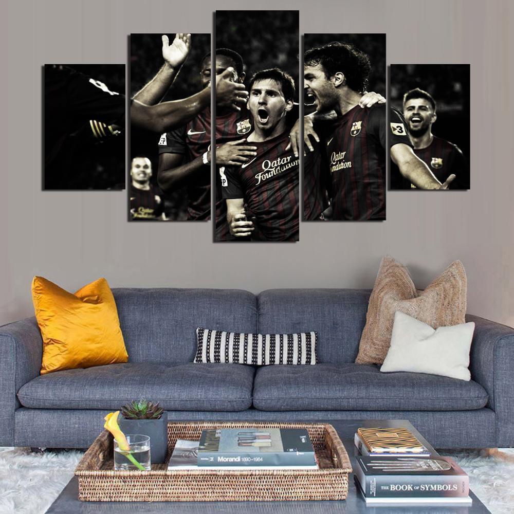 Joy Of Victory's Messi  Celebrity Canvas Wall Art