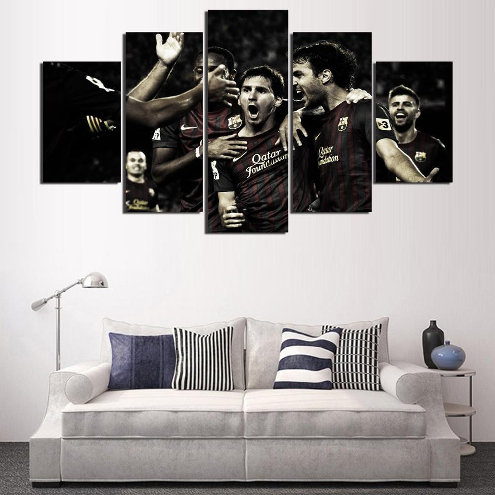 Joy Of Victory's Messi  Celebrity Canvas Wall Art