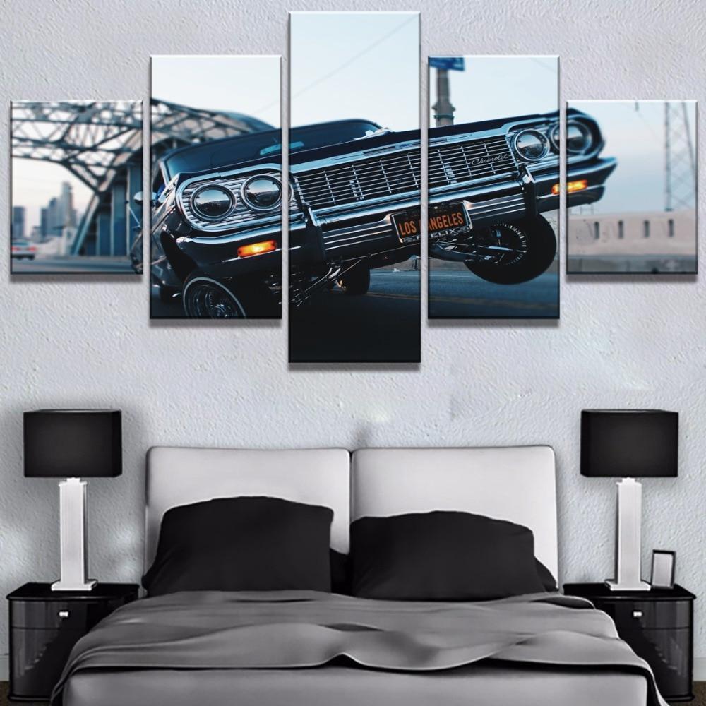 Jumping Car &amp;amp; Motor Canvas Wall Art