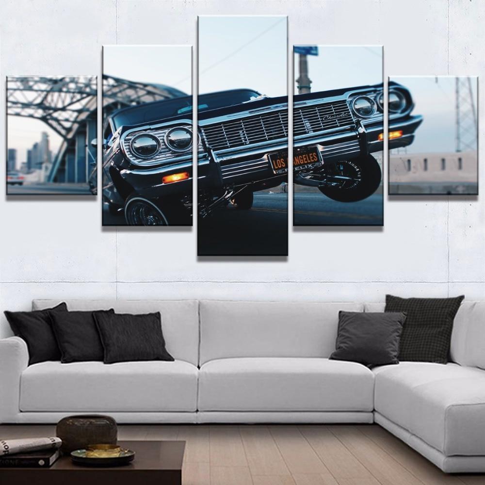 Jumping Car &amp;amp; Motor Canvas Wall Art