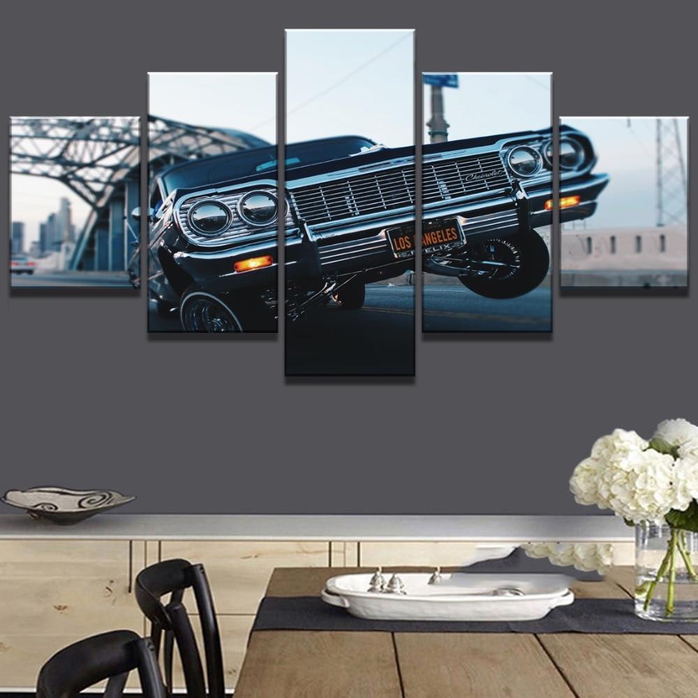 Jumping Car &amp;amp; Motor Canvas Wall Art