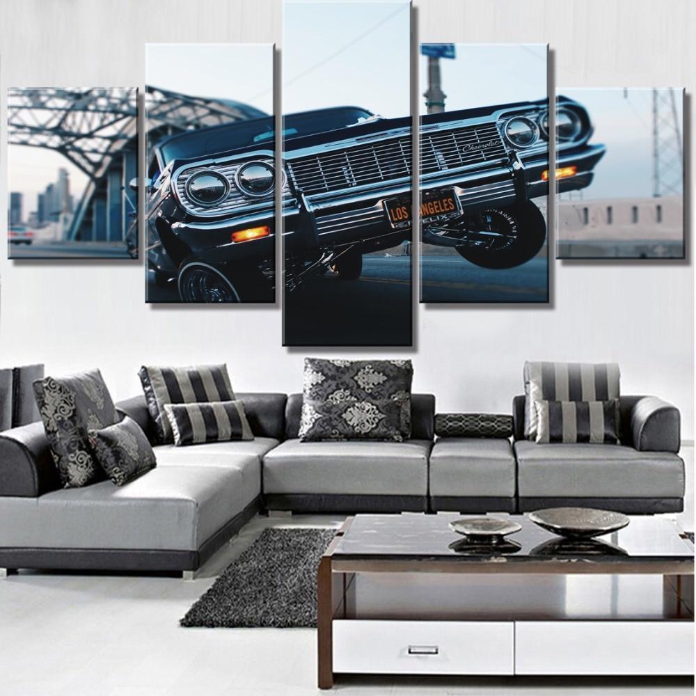 Jumping Car &amp;amp; Motor Canvas Wall Art