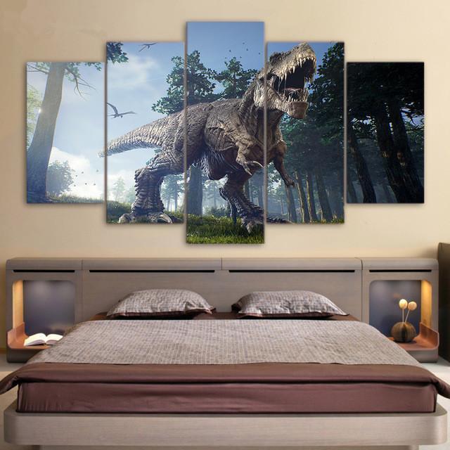 Jurassic Park Dinosaur Animal Canvas Wall Art