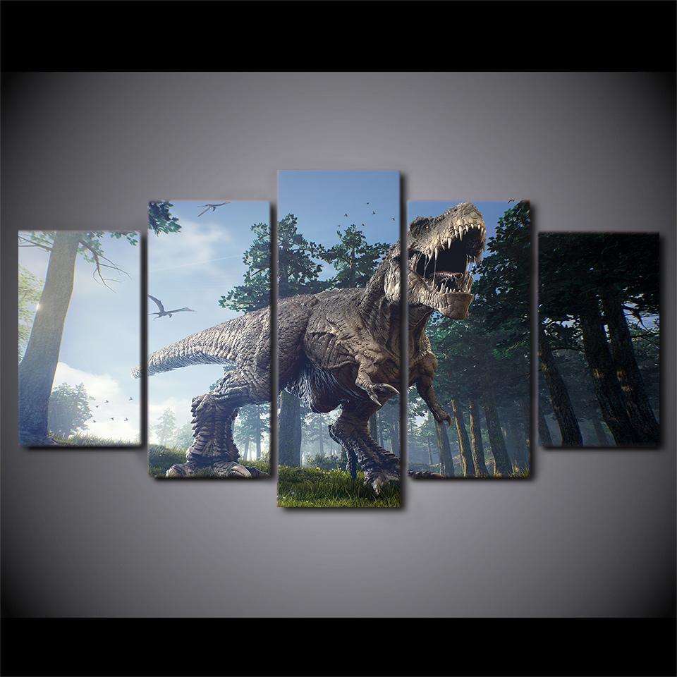 Jurassic Park Dinosaur Animal Canvas Wall Art