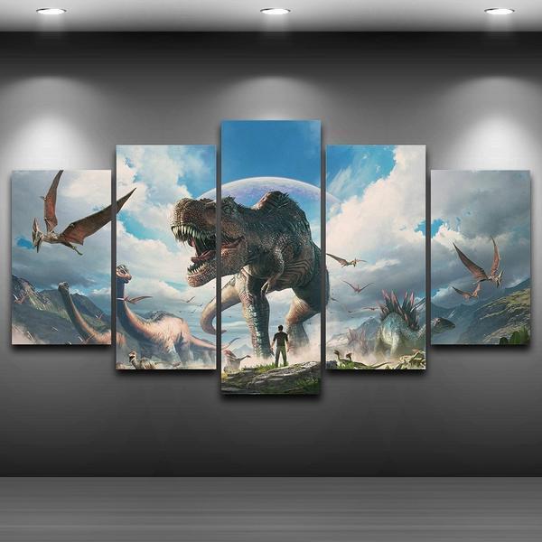 Jurassic Park Dinosaurs 1 Movie Canvas Wall Art