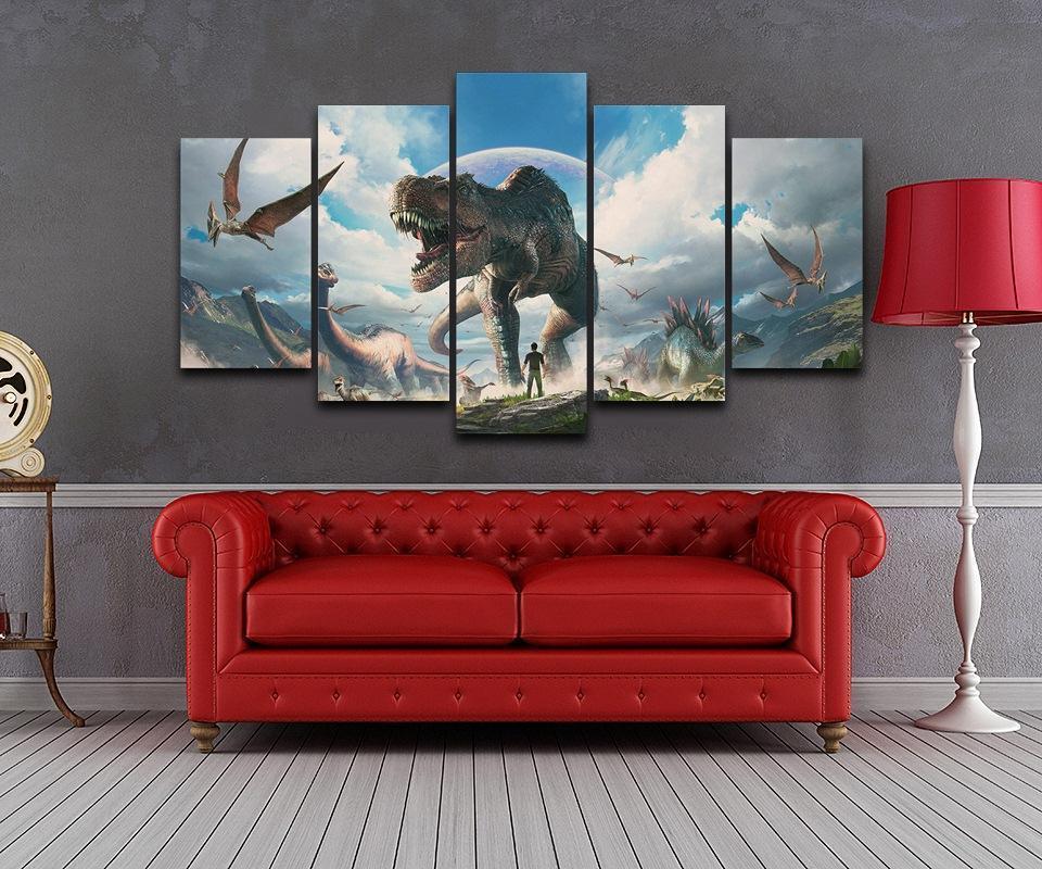 Jurassic Park Dinosaurs Animal Canvas Wall Art