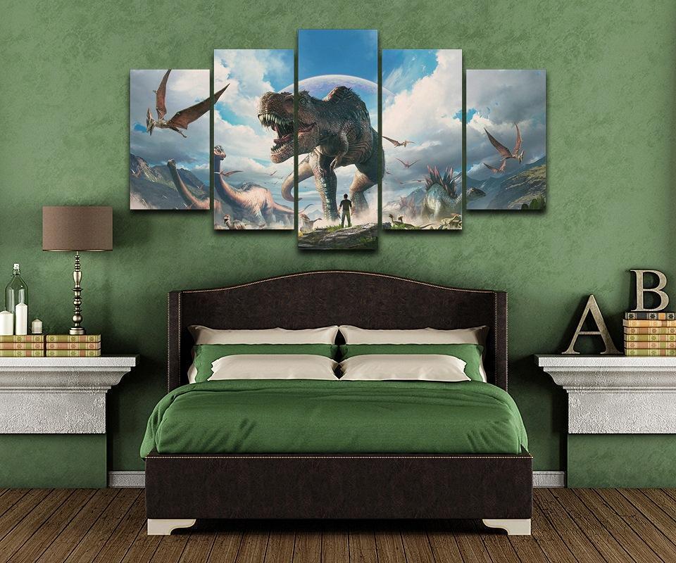 Jurassic Park Dinosaurs Animal Canvas Wall Art