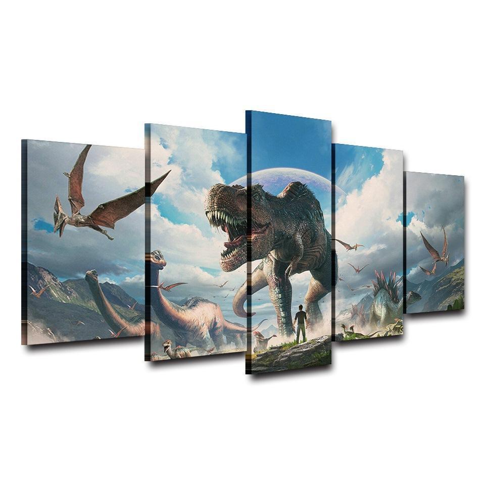 Jurassic Park Dinosaurs Animal Canvas Wall Art