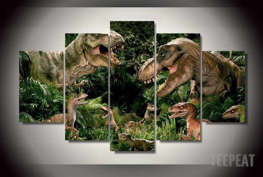 Jurassic Park: T-rex Movie Canvas Wall Art