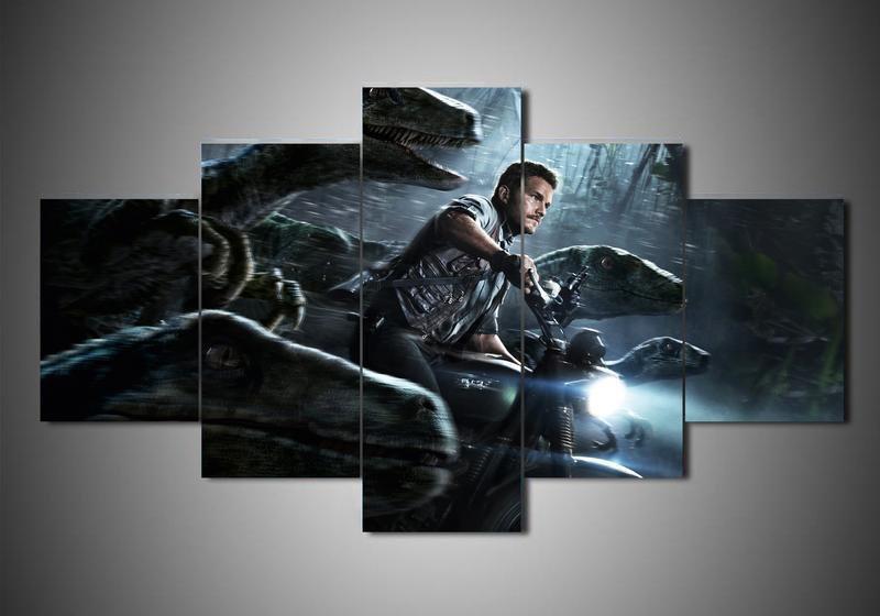 Jurassic World 1 Movie Canvas Wall Art