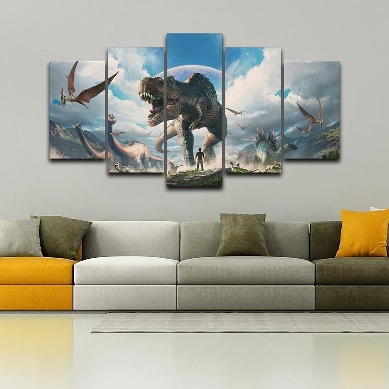 Jurassic World Among Dinosaurs Canvas Wall Art