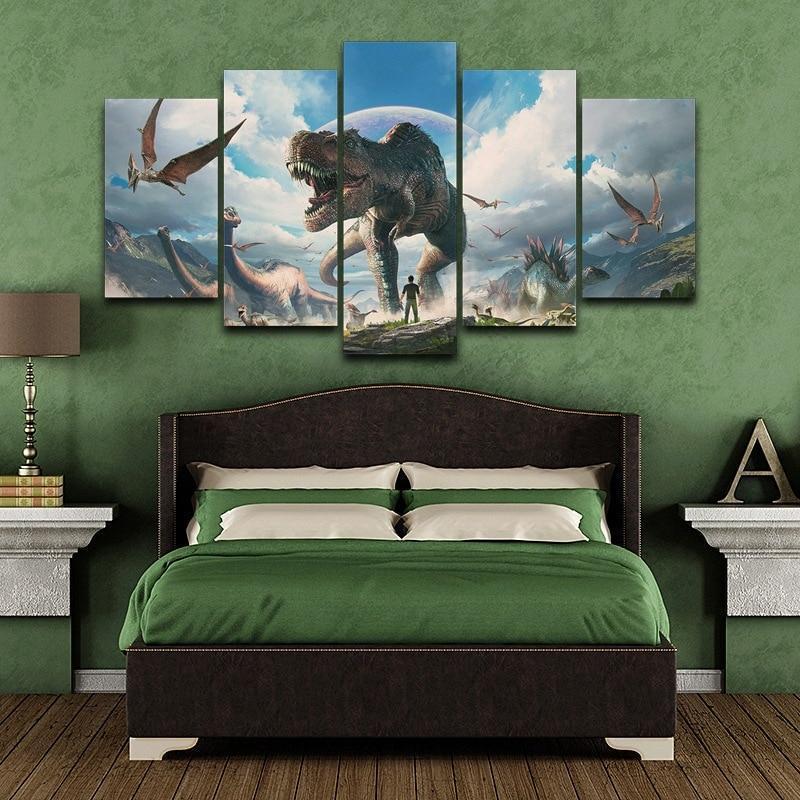 Jurassic World Among Dinosaurs Canvas Wall Art
