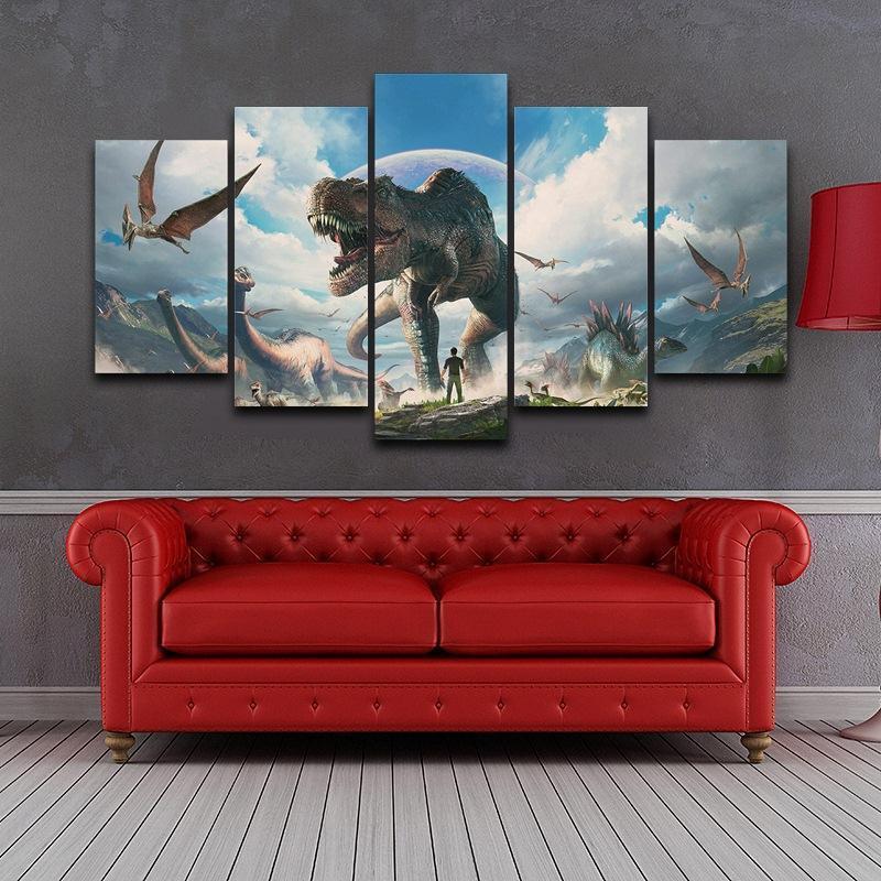 Jurassic World Among Dinosaurs Canvas Wall Art