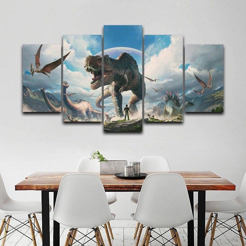 Jurassic World Among Dinosaurs Canvas Wall Art