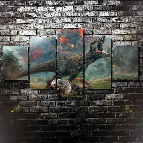 Jurassic World Kingdom Fallen Dinosaur Movie Canvas Wall Art