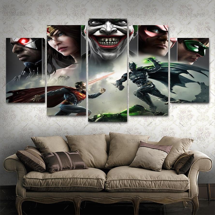 Justice League Characters DC Canvas Wall Art