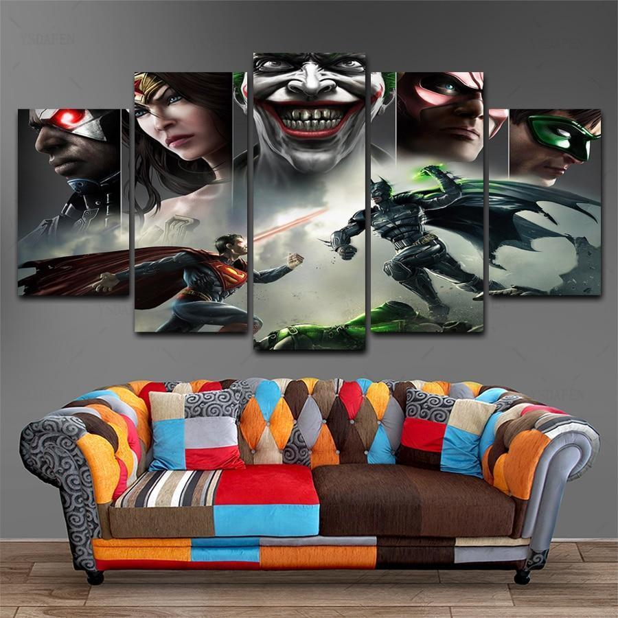 Justice League Characters DC Canvas Wall Art